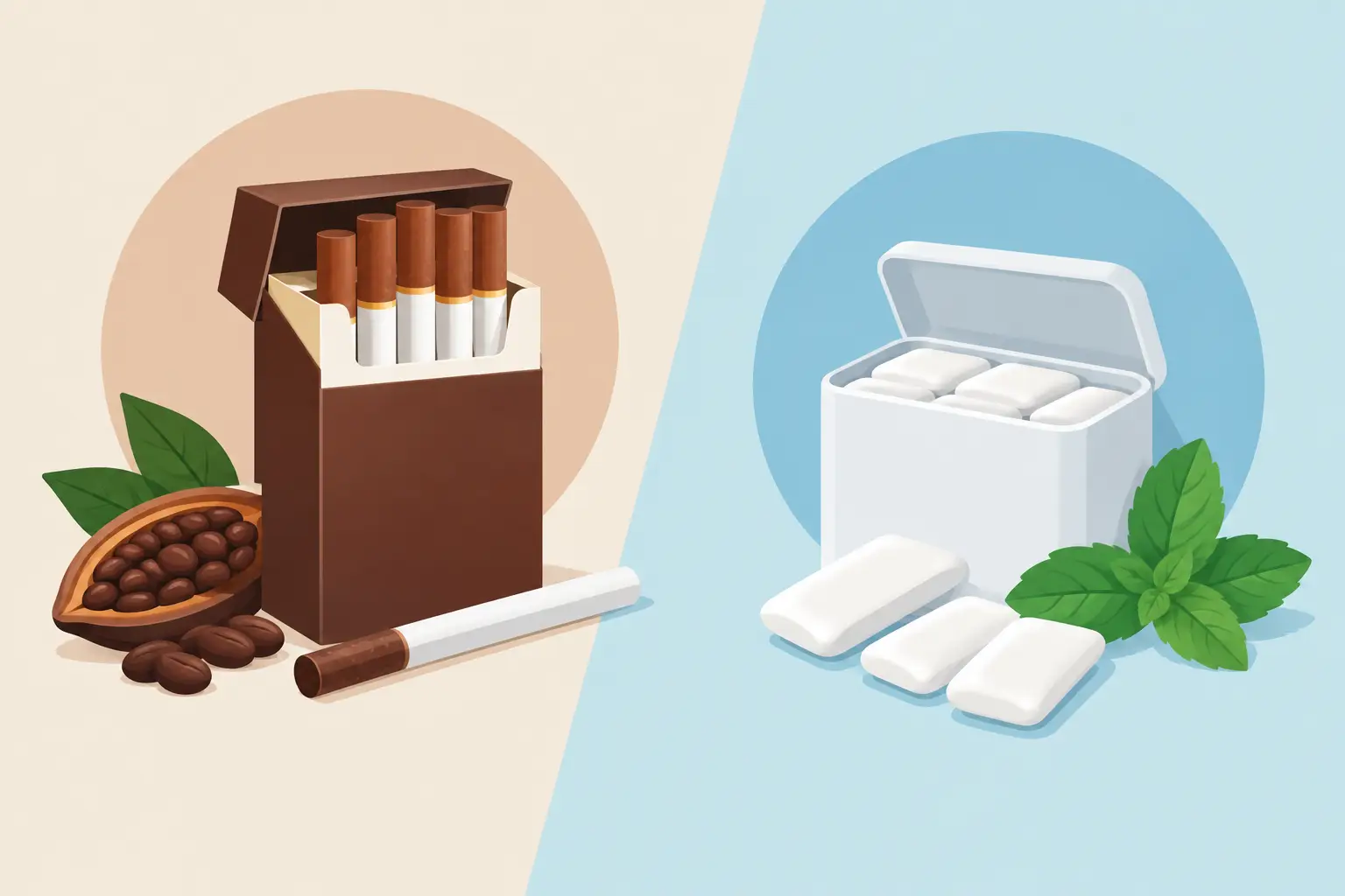 Cocoa Cigarettes Versus Nicotine Gum Compared